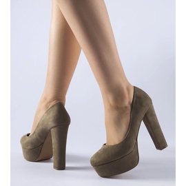 Sapatos de salto alto verdes da Sambiase 1