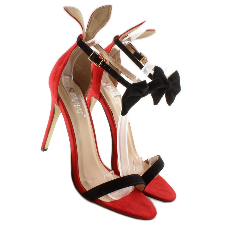 Sandálias em um pino com orelhas ZJ-15P Red vermelho 2