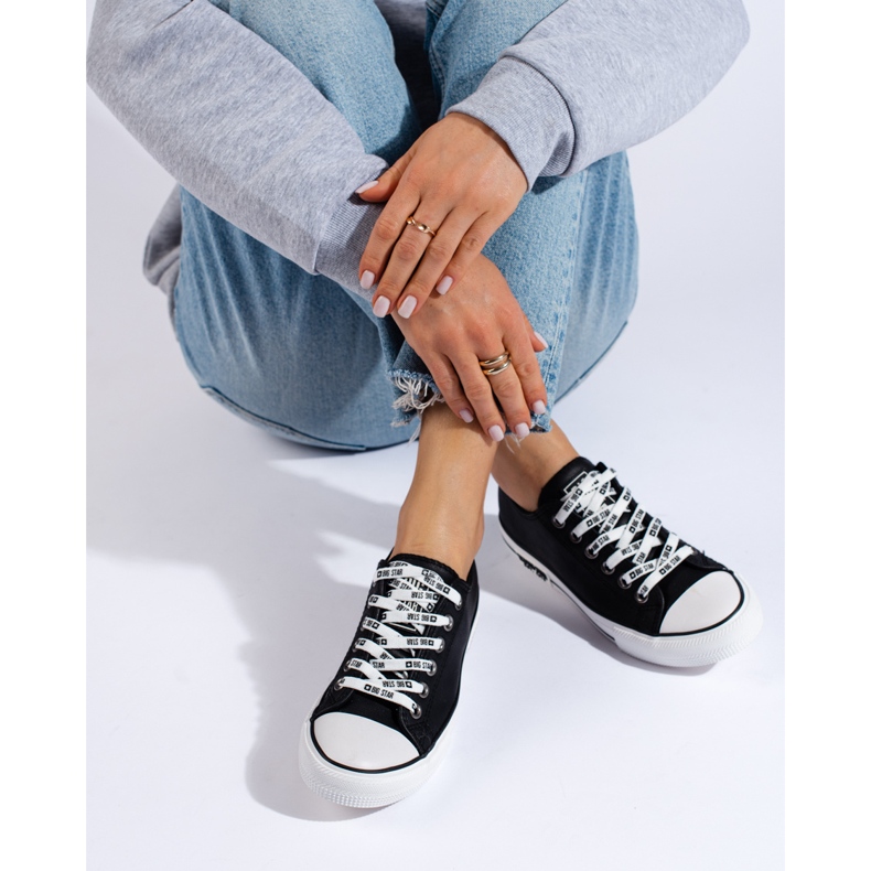 Tênis feminino Big Star KK274096 preto 2