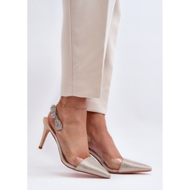 D&amp;A MR1966-11 Salto Alto Decorado em Ouro dourado 2