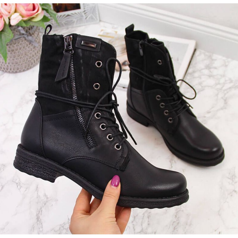 Bolsa Jezzi W JEZ254A com cadarço e zíper, preta preto 1 Bolsa Jezzi W JEZ254A com cadarço e zíper, preta preto 1