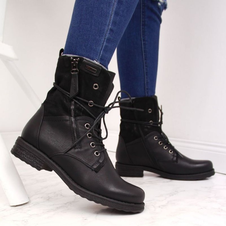 Bolsa Jezzi W JEZ254A com cadarço e zíper, preta preto 2 Bolsa Jezzi W JEZ254A com cadarço e zíper, preta preto 2