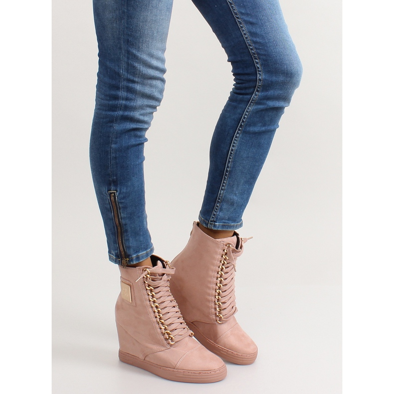 Tênis com cadarço com placa B-2 Pink rosa 1