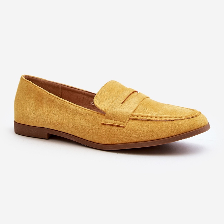 Mocassins Clássicos Femininos Amarelo Olevin 1