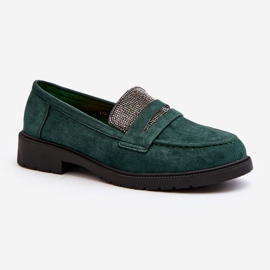 Mocassins Decorados Feminino Verde Escuro Dananei 1