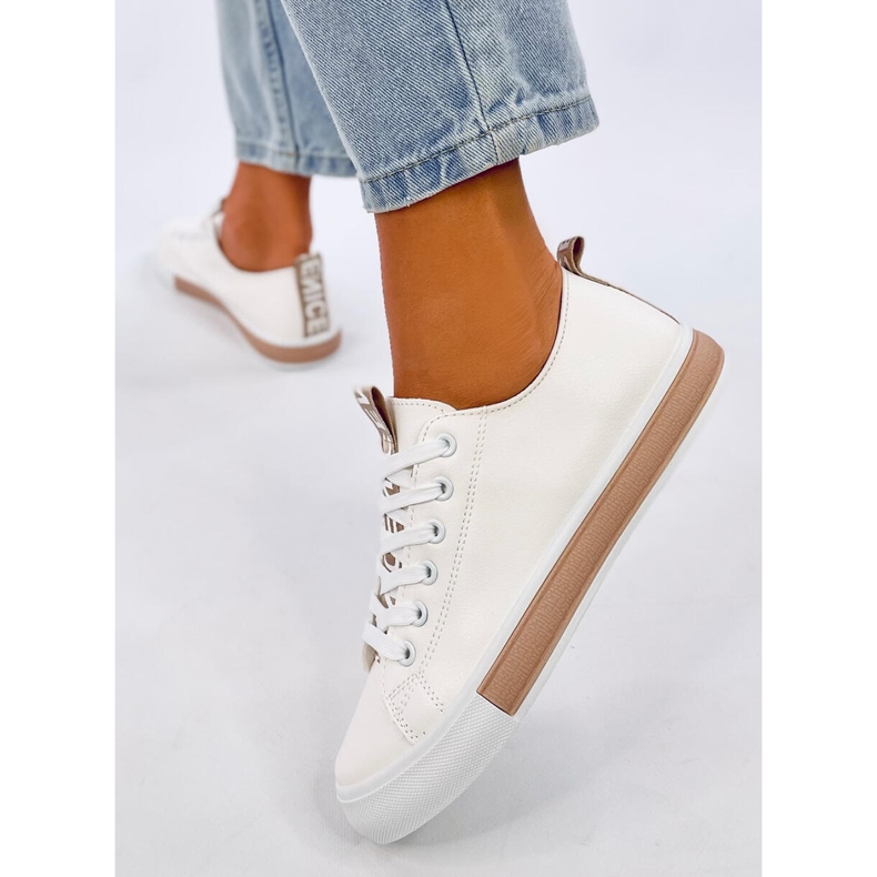 Ténis de mulher Monae Champagne branco 2