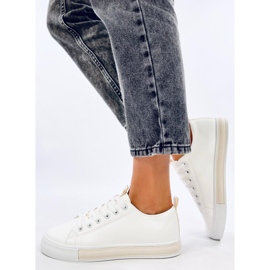 Tênis feminino Monae Bege branco 2