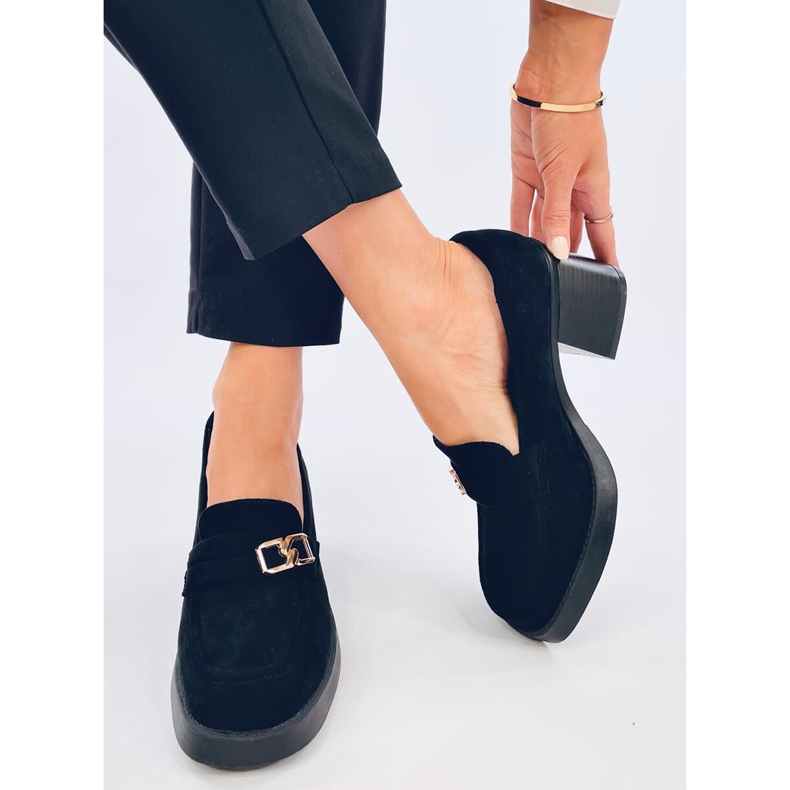 Mocassins pretos de salto alto Corinai preto 2