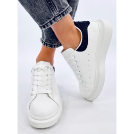 Tênis plataforma Parkss BRANCO/PRETO com strass 1