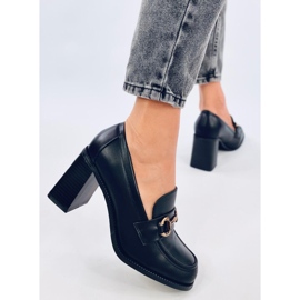 Mocassins pretos de salto alto Varvai preto 2