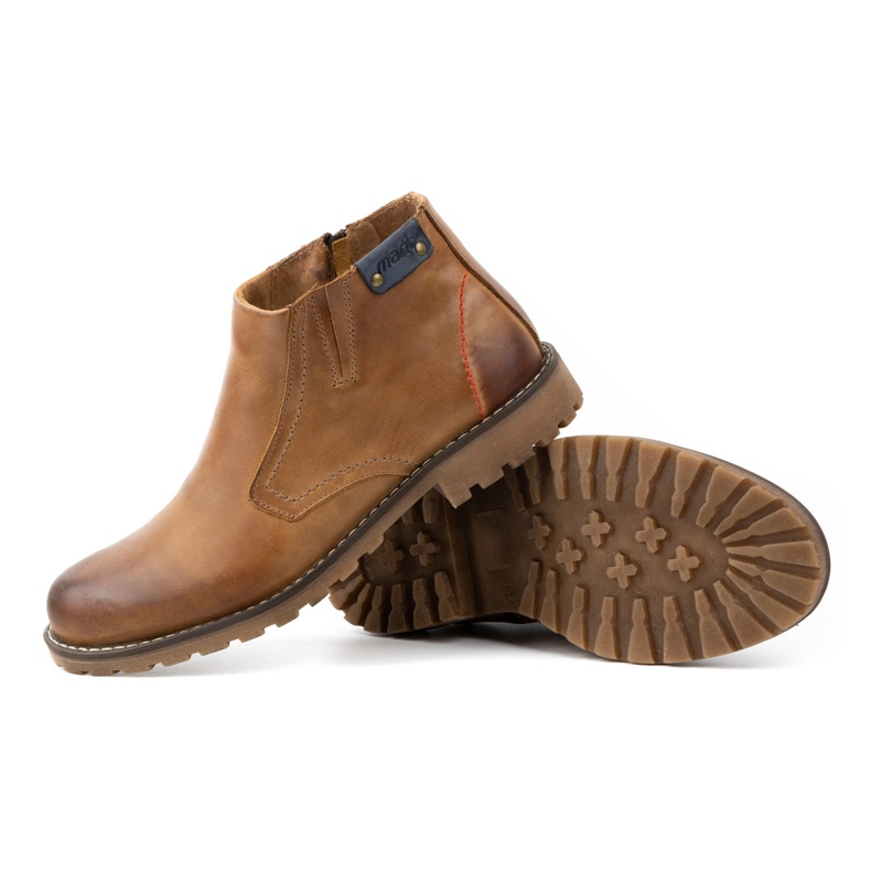 Olivier Botas isoladas masculinas 815 vermelhas marrom 3