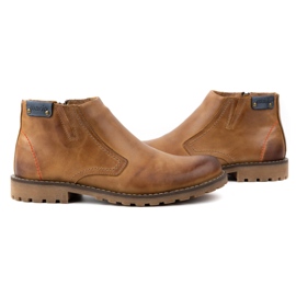 Olivier Botas isoladas masculinas 815 vermelhas castanho 7