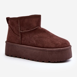 Botas de neve de camurça na plataforma Corcoran Brown marrom 1