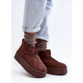 Botas de neve de camurça na plataforma Corcoran Brown marrom 2