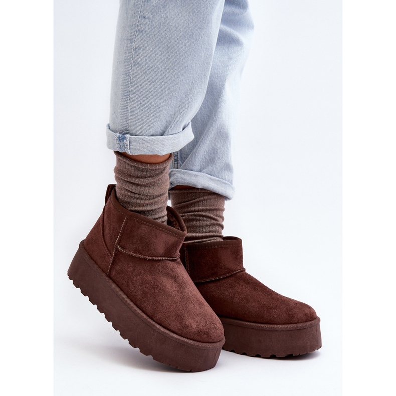 Botas de neve de camurça na plataforma Corcoran Brown marrom 2
