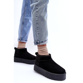 Botas de neve de camurça feminina pretas preto 5