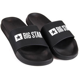 Chinelos esportivos masculinos negros Big Star JJ174505 preto 1