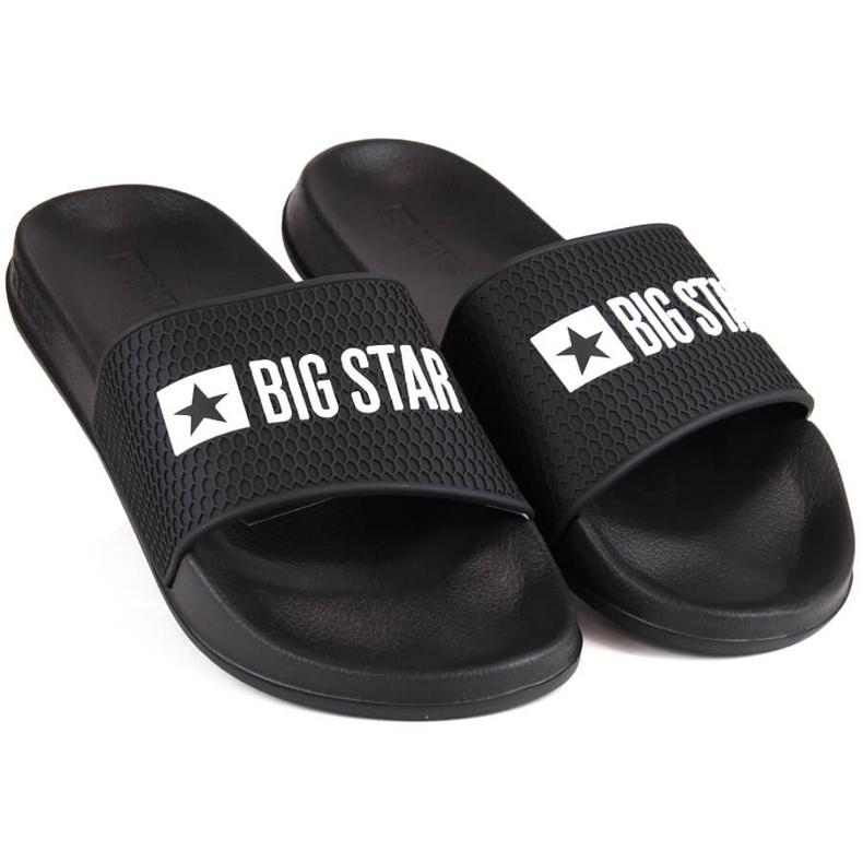 Chinelos esportivos masculinos negros Big Star JJ174505 preto 1