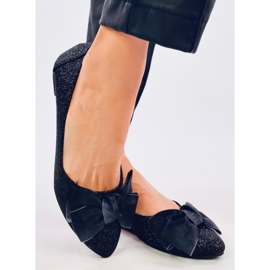Bailarinas elegantes com glitter Betzi Black preto 1
