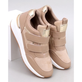 Tênis de cunha Moulton Khaki com velcro bege 1