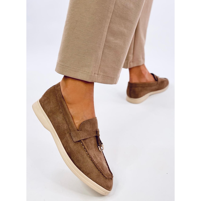 Mocassins de camurça macia Robins Khaki castanho 2