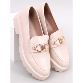Mocassins com fivela Zandra Bege 1