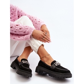 Mocassins femininos com alça decorativa preto Nancille preto 1