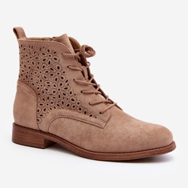 S.barski HY66-136 Botins femininos com estampa, bege 2 S.barski HY66-136 Botins femininos com estampa, bege 2