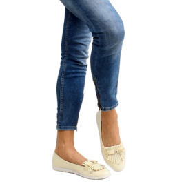 Mocassim pastel com franjas amarelas amarelo 1