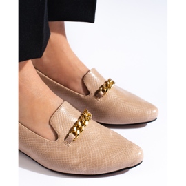 Senhores de bico fino feminino bege de Daszyński 2