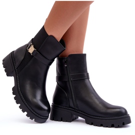 Botas Jodhpur femininas com uma decoração negra preto 4