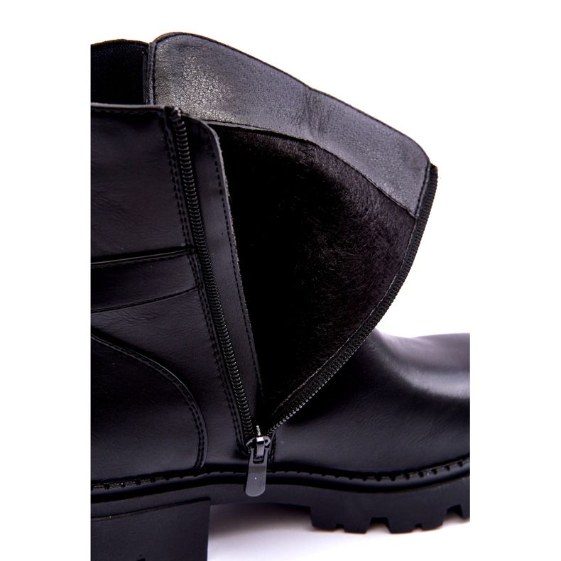 Botas Jodhpur femininas com uma decoração negra preto 3