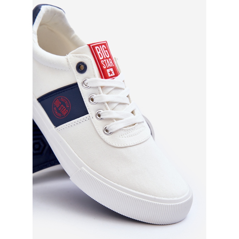Tênis Masculino de Tecido Big Star JJ174253 Branco 2