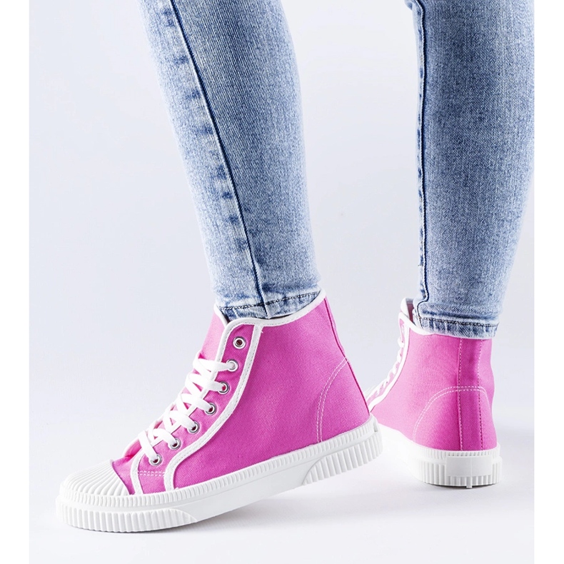 Tênis cano alto rosa escuro da Pozzuolo 1