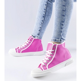 Tênis cano alto rosa escuro da Pozzuolo 2