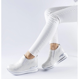 Tênis de cunha prateada Alquippa prata 1