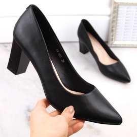 Sapatos pretos de bico fino por Sergio Leone PB217 1