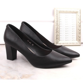 Sapatos pretos de bico fino por Sergio Leone PB217 2