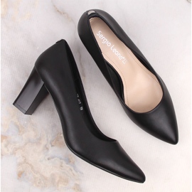 Sapatos pretos de bico fino por Sergio Leone PB217 3