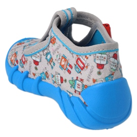 Chinelos infantis Befado com fecho 110N483, cinza 2 Chinelos infantis Befado com fecho 110N483, cinza 2