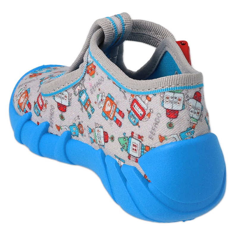 Chinelos infantis Befado com fecho 110N483, cinza 2 Chinelos infantis Befado com fecho 110N483, cinza 2