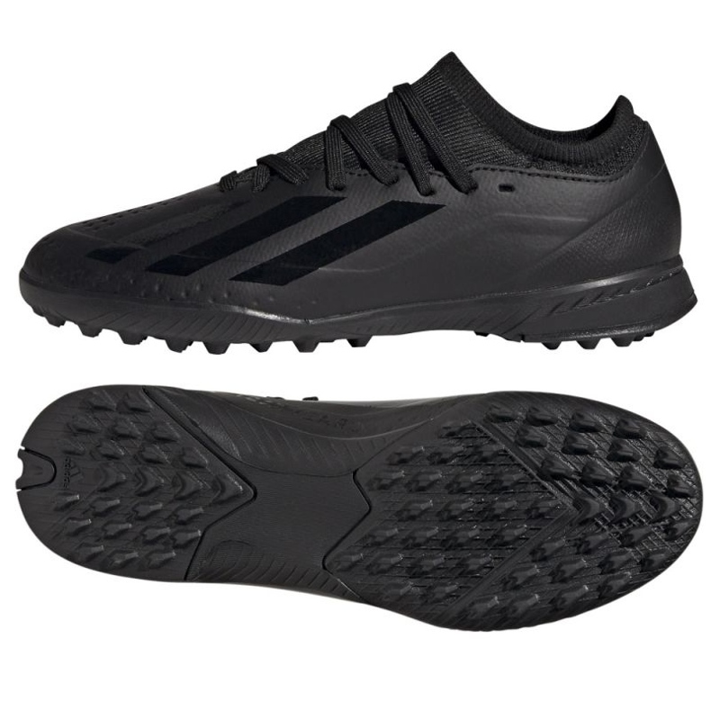 Adidas X CRAZYFAST.3 Tf Jr IE1570 sapatos preto 1 Adidas X CRAZYFAST.3 Tf Jr IE1570 sapatos preto 1