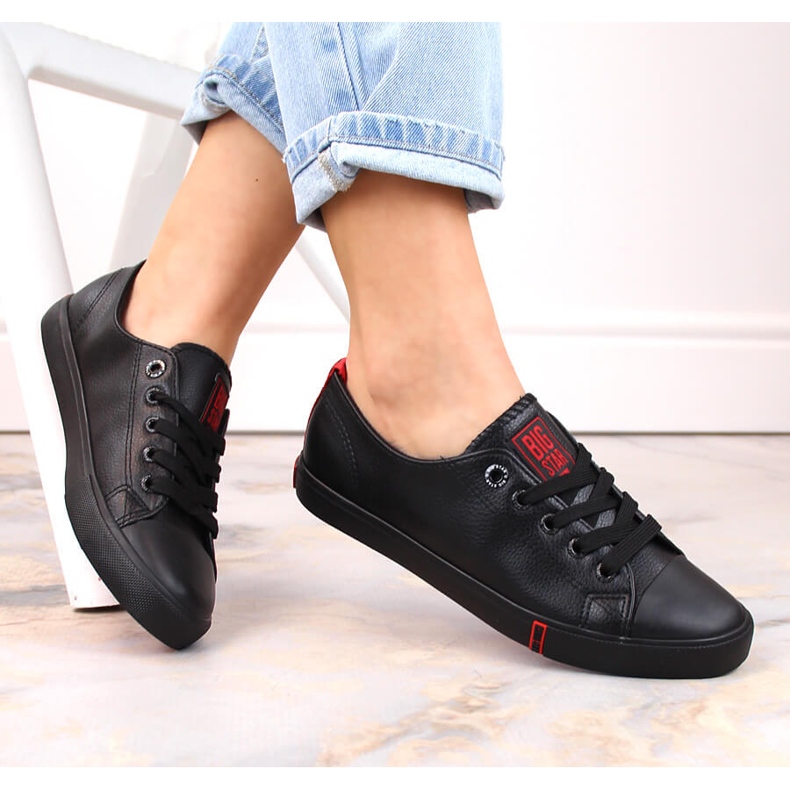 Cano baixo couro ecológico preto Big Star GG274007 2