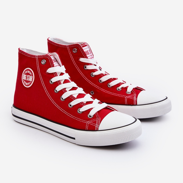 Tênis vermelho masculino Big Star High T174104 1