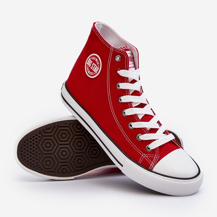 Tênis vermelho masculino Big Star High T174104 2