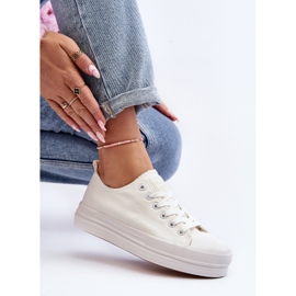 Tênis feminino de tecido branco Staneva 1