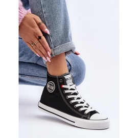 Tênis alto clássico feminino Big Star T274027 preto 1