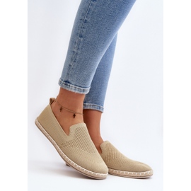 Alpercatas femininas bege Harmonie slip-on 2