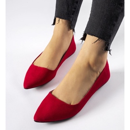 Sapatilhas vermelhas com bico pontudo Riv vermelho 1