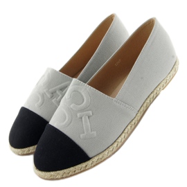 Esapdriles com letras em relevo T267 Cinza preto 1 Esapdriles com letras em relevo T267 Cinza preto 1